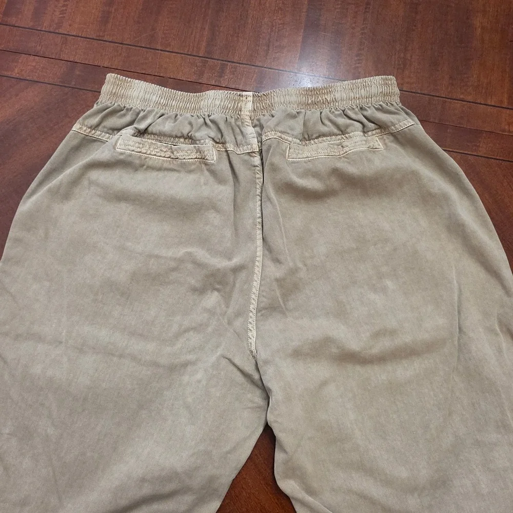 Crazy Shirts Pants Mens XL Tan Kona Coffee Dyed Relaxed Wide Leg Hawaii Casual